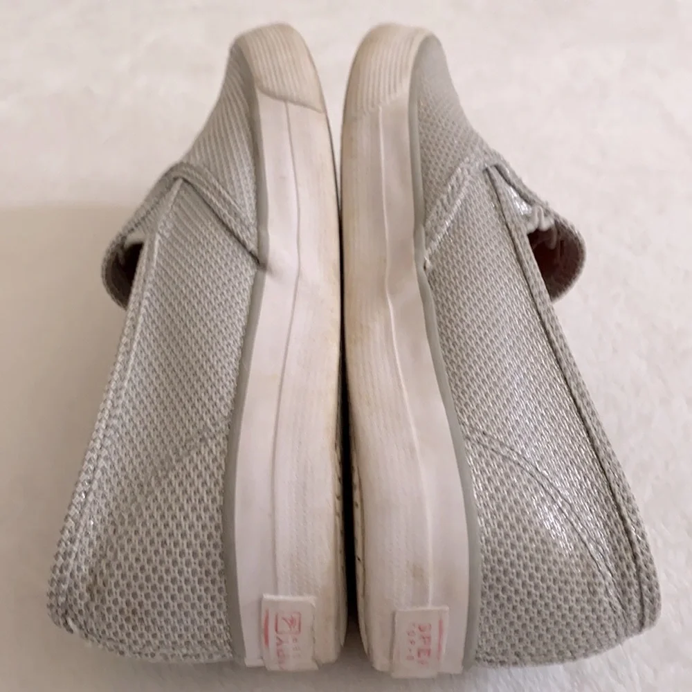 Sperry | Top-Sider Seaside Slip On Mesh Sneaker YG54592 Silver Metallic (1.5) - Picture 11 of 16